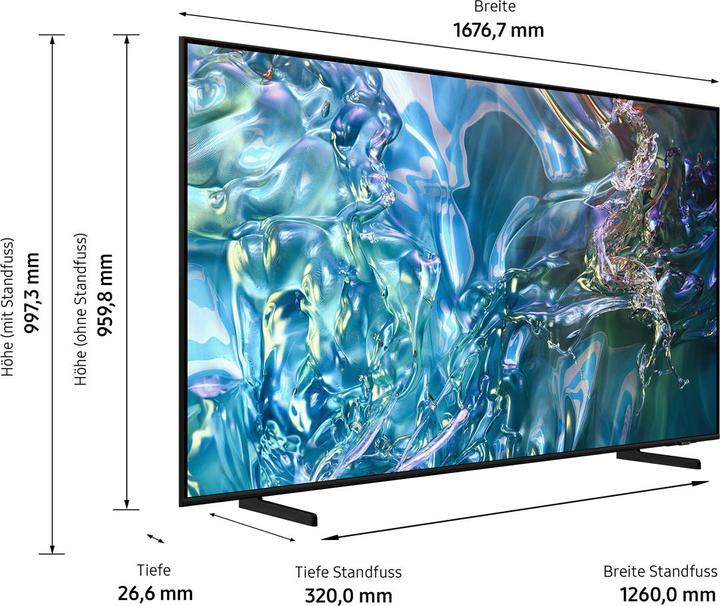 Productafbeelding Samsung QE75Q60D (75", Q60D, QLED, 4K, 2024)