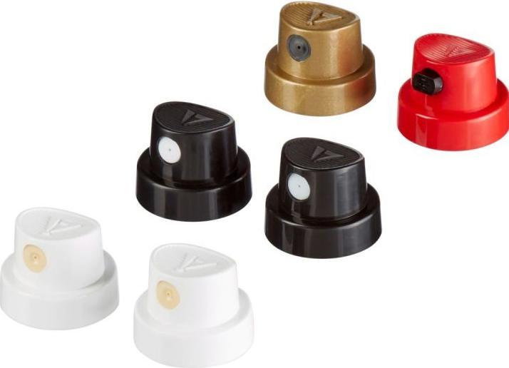 Produktbild Edding Spraykopfset (Schwarz, Rot, Red, White, Gold, Weiss, Black)