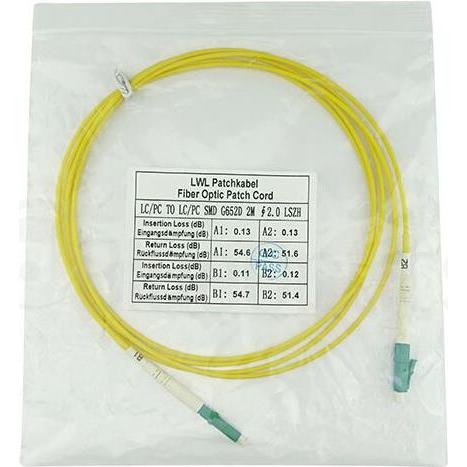 Thumbnail - BlueOptics Simplex LWL Patchkabel LC-APC/LC-APC Singlemode 20 Meter, Transceiver, Gelb