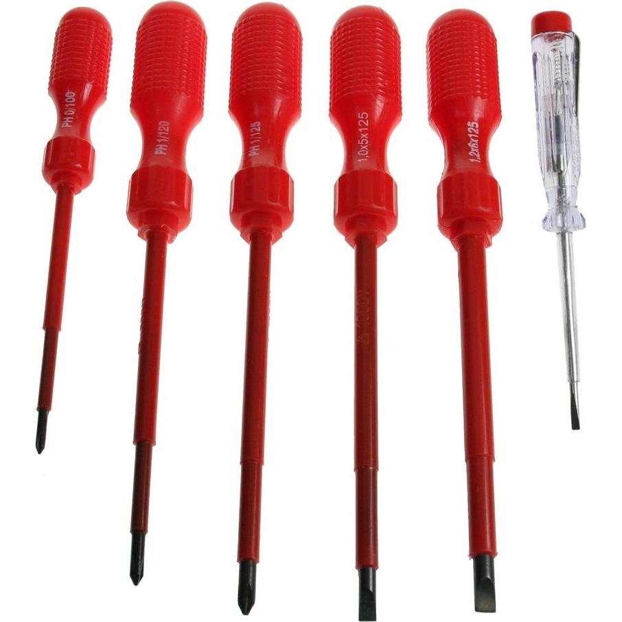 Drel, Schraubenzieher, Elektriker-Schraubendreher-Satz 6-tlg. (Pozidriv-Kreuzschlitz (PZ), Pin-torx)