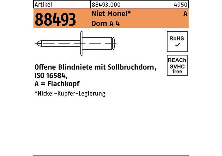 Image du produit Rivet POP R 88493 Flachkopf