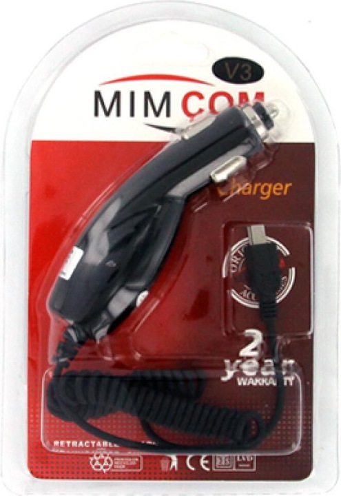 Actual product image Mimcom Car Charger for Motorola RAZR V3 mini USB