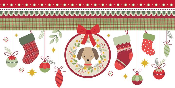 Actual product image Artemio Papier-Set "Woofy Christmas" (150 g/m², 10 x)