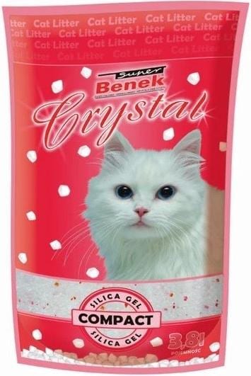 Actual product image Super Benek Crystal Natural Cat Litter 3.8 l (Non-dusting, Antibacterial, 0.10 kg)