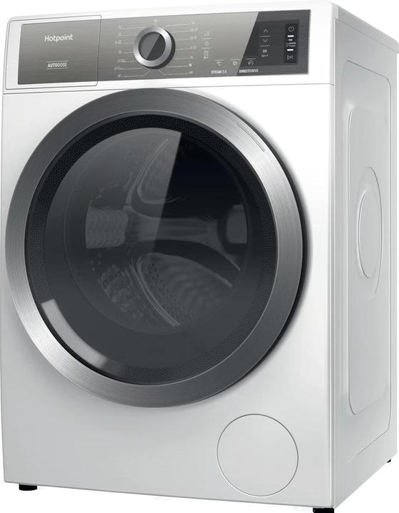 Produktbild Hotpoint Washing machine H8 W946WB EU, Front Loading, Energy Class A, Capacity 9 kg, White (9 kg, Links)