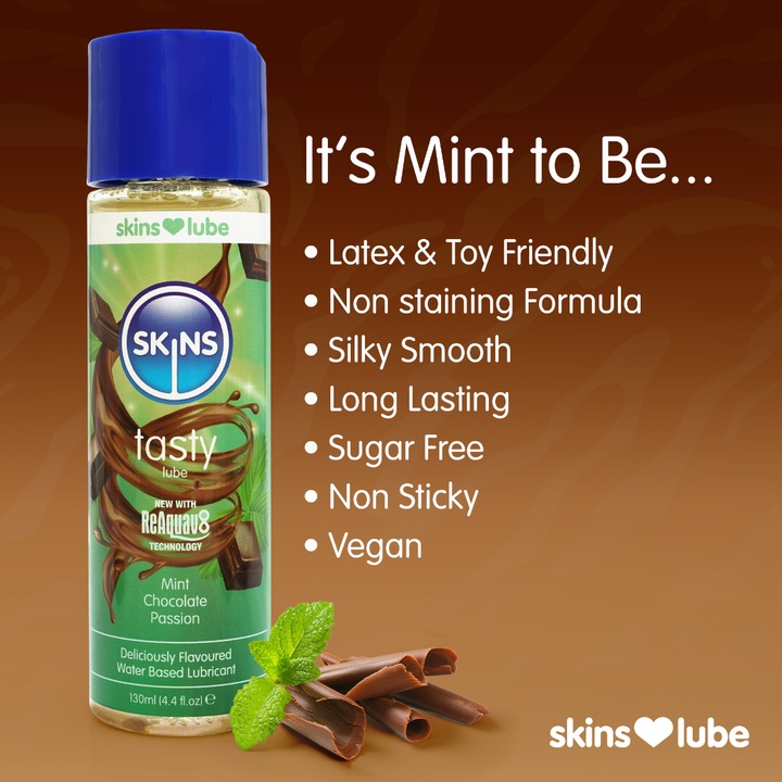 Produktbild Skins Tasty» Mint Chocolate Passion 130ml Gleitgel mit natürlichen Aromen (130 ml)