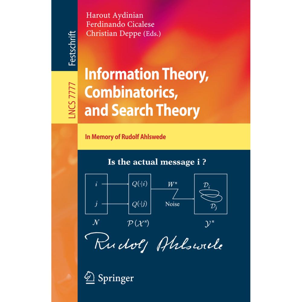 Information Theory, Combinatorics, and Search Theory, Fachbücher von Christian Deppe, Ferdinando Cicalese, Harout Aydini...