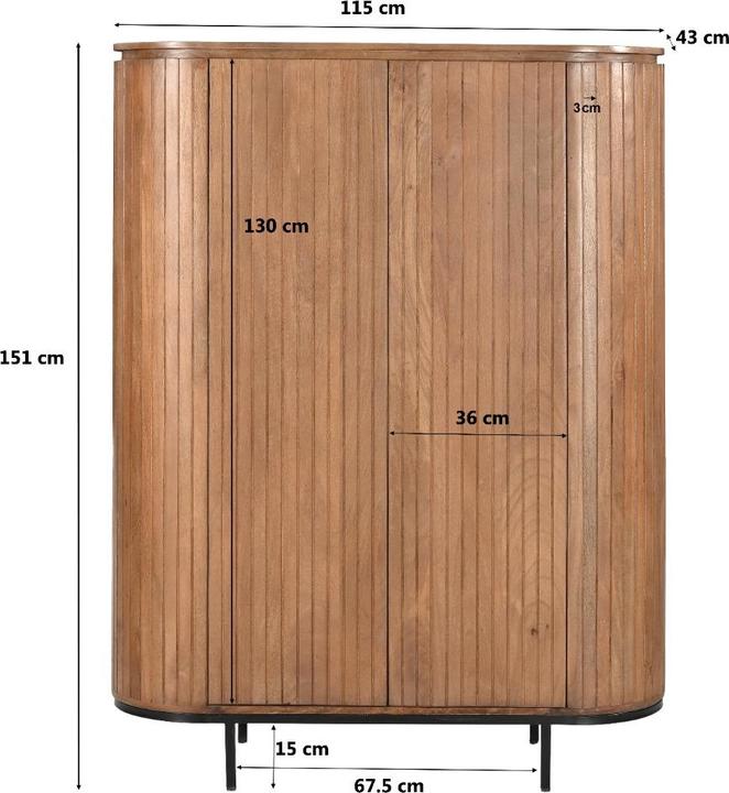 Image du produit Livingfurn Noor (115 x 43 x 151 cm)
