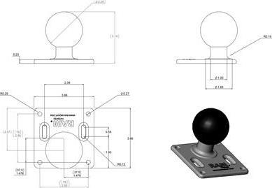 Actual product image Rammount RAM Mounts RAM-D-2461U - 317 g