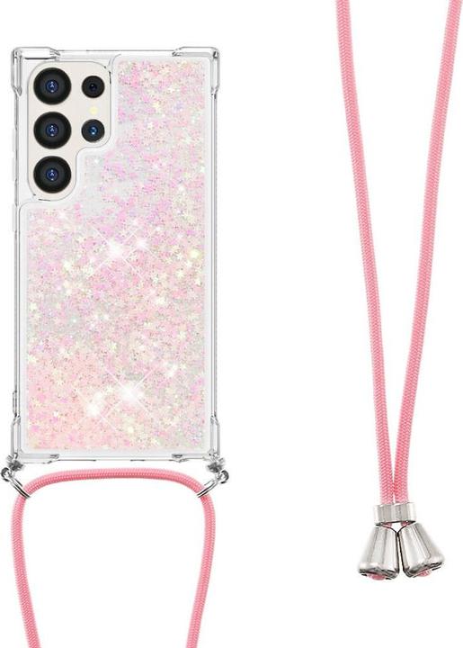 Image du produit Cover-Discount Housse scintillante avec bandoulière rose (Samsung Galaxy S24 Ultra)