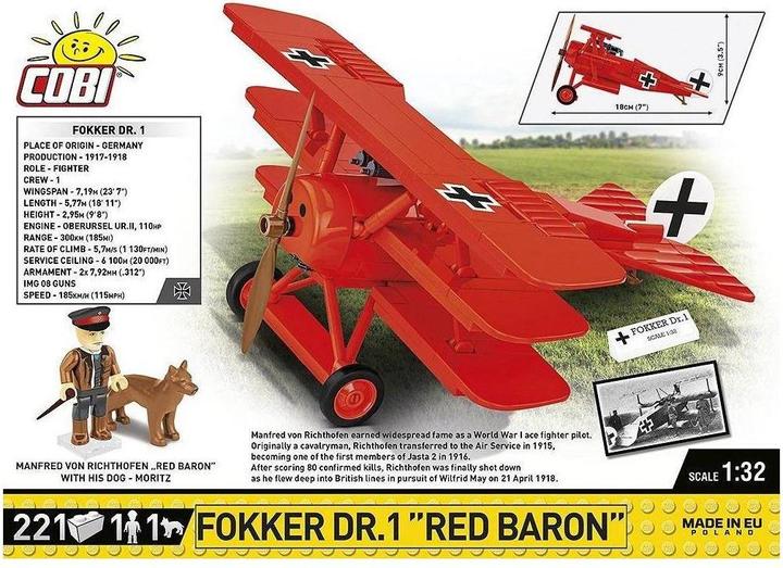 Produktbild Cobi H.C. WWI Fokker DR.I Roter Baron