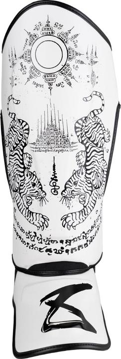 Actual product image 8Weapons 8 WEAPONS Shin Guards - Sak Yant Tigers white M (M)