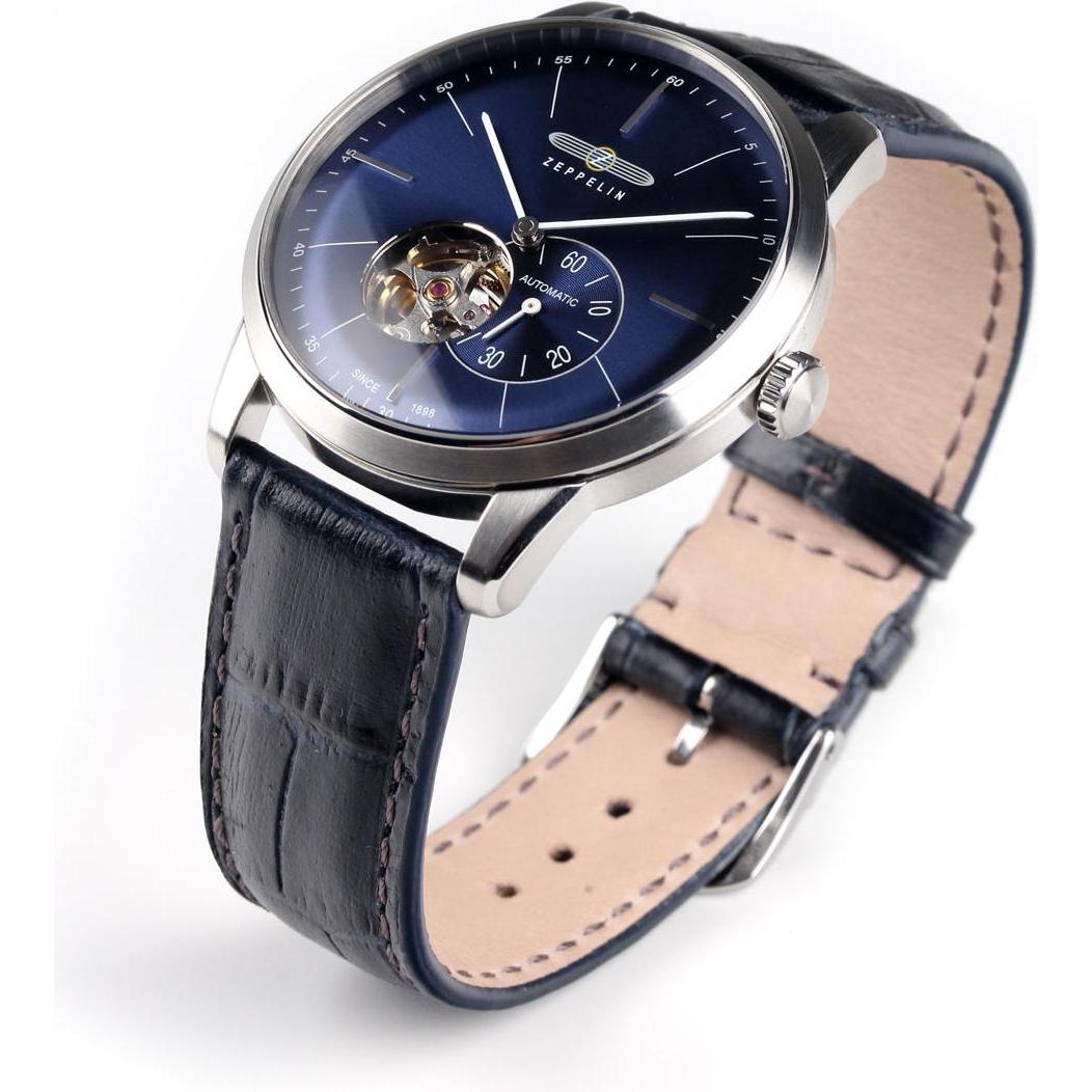 Thumbnail - Zeppelin, Armbanduhr, FlatLine Automatik, Silber, (Analoguhr, 40 mm)