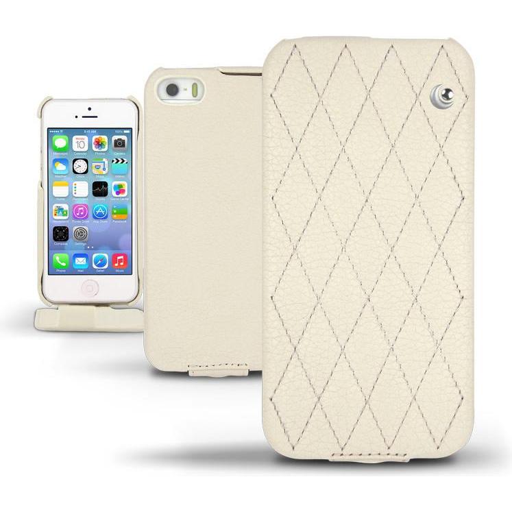 Thumbnail - Noreve Lederschutzhülle vertikal (Apple iPhone 5s), Smartphone Hülle, Weiss