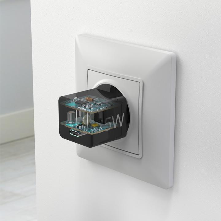 Image du produit Hama Mini-chargeur, Power Delivery (PD)/Qualcomm®, 25 watts, noir (25 W, 1 portion)