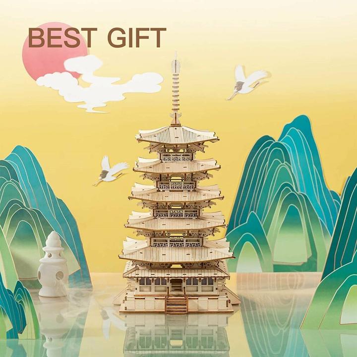Actual product image Rolife TGN02 - 5-storey pagoda (275 pieces)