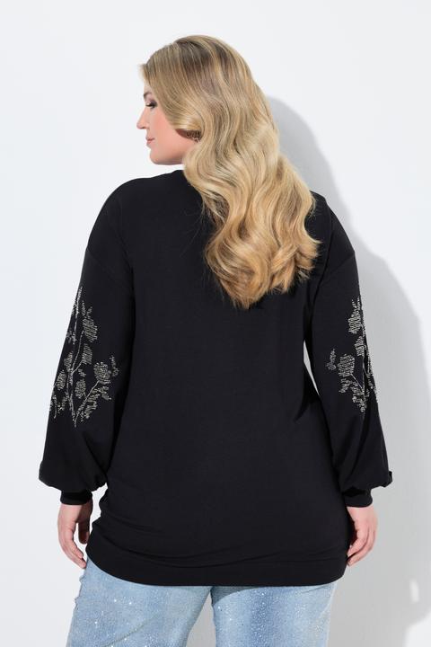 Produktbild Miamoda Sweatshirt, Ballon-Langarm mit glitzernder Applikation (48)