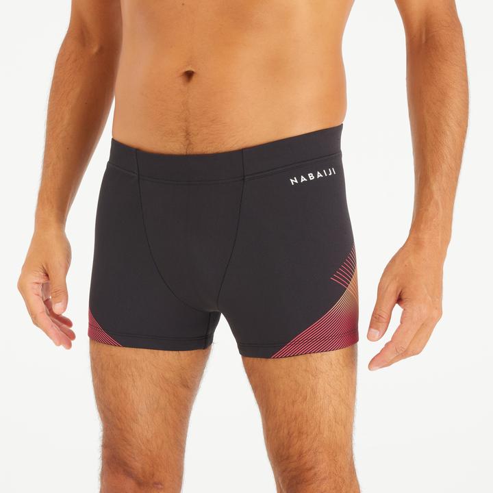 Immagine prodotto Nabaiji Boxer da bagno da uomo - 500 Fiti Tria nero/rosso (40)
