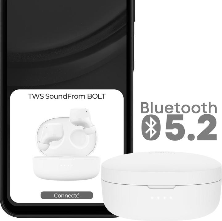 Produktbild Belkin Auc009btwh Soundform Bolt True (Keine Geräuschunterdrückung, 38 h, Kabellos)