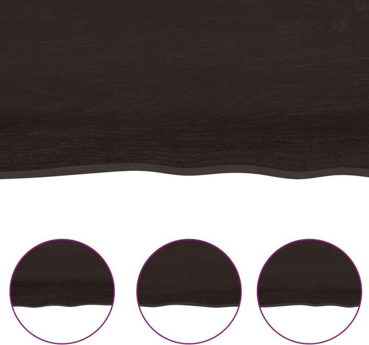 Immagine prodotto VidaXL Tischplatte 100x40x2 cm Massivholz Eiche Behandelt (100 x 40 x 2 cm)