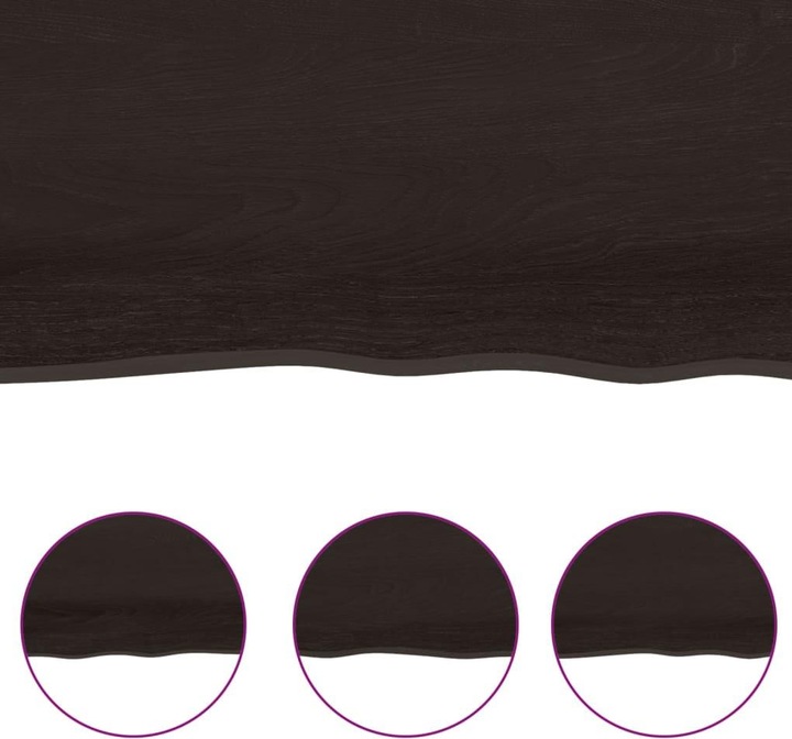 Actual product image VidaXL Tischplatte 100x40x2 cm Massivholz Eiche Behandelt (100 x 40 x 2 cm)