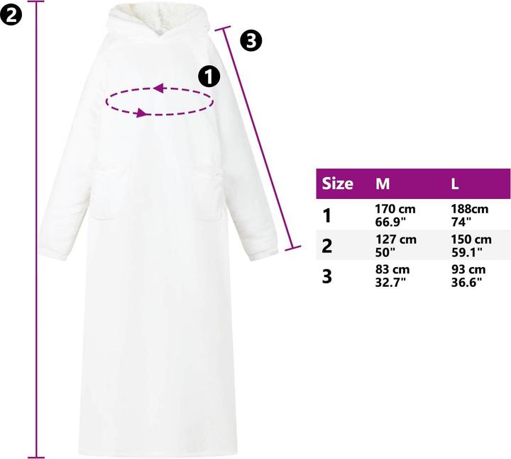 Immagine prodotto vidaXL Decken-Hoodie (127 x 170 cm)