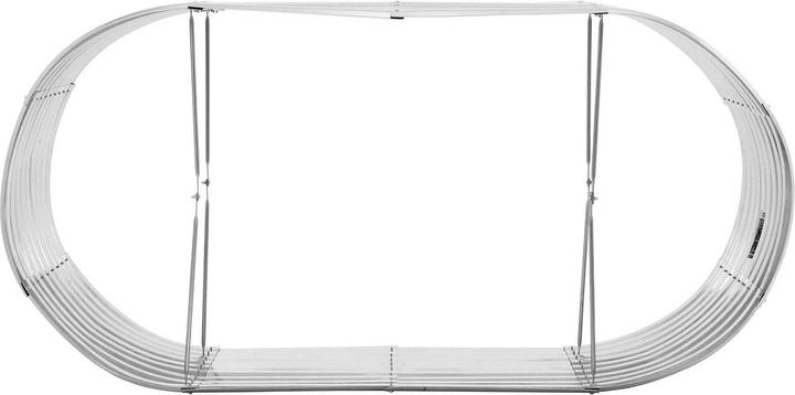 Nährwerte und Zutaten Uniprodo Hochbeet aus Metall Balkon Kräuterbeet oval 165 x 80 x 80 cm Stahl