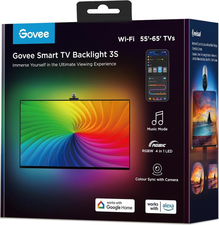 Actual product image Govee Envisual TV Backlight (Warm white, RGBIC, 360 cm, Indoor)