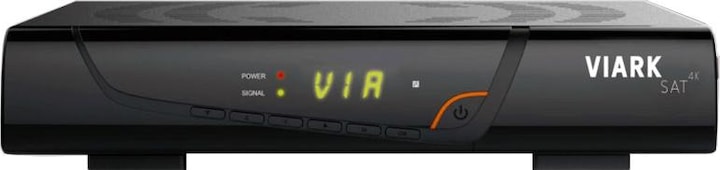 Immagine prodotto Viark Ricevitore Sat 4K UHD H,265 2160p DVB-S2X Multistream LAN WLAN Nero (0.26 GB, DVB-S2)