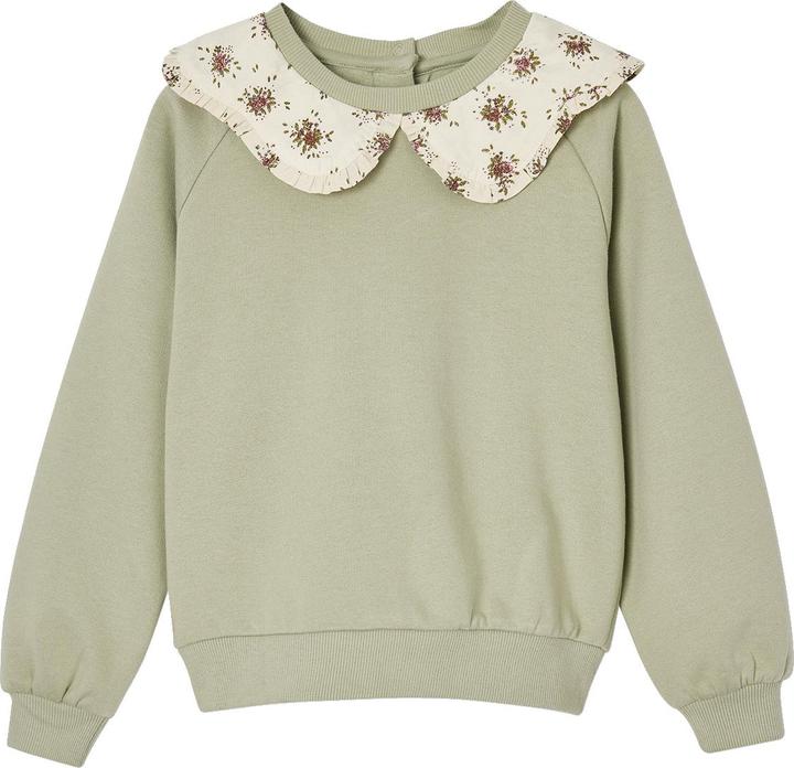 Produktbild Vertbaudet Mädchen Sweatshirt mit geblümtem Kragen (128)