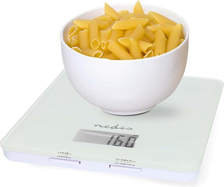Actual product image Nedis SmartLife kitchen scales Bluetooth® | glass / plastic | white