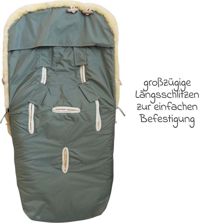 Actual product image Kaiser Baby Kaiser Lammfell Fusssack Coosy, salbei green/grey