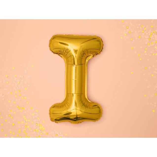 Thumbnail - Partydeco Ballon Brief "I" in Gold