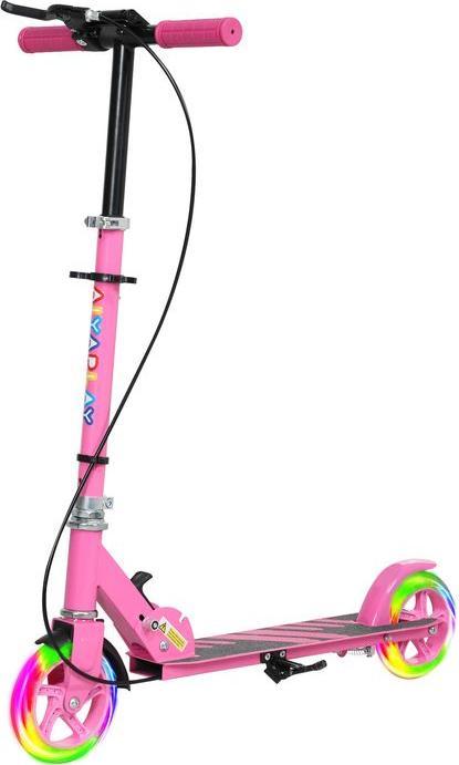 Produktbild Swisshandel24 Roller Kinder Klappbar mit Verstellbarer Lenkerhöhe, 2 Leuchtenden Räder Rosa
