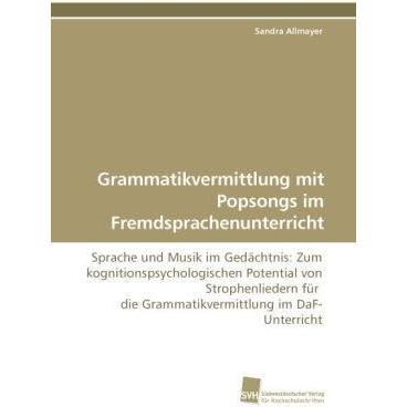 Grammatikvermittlung mit Popsongs im Fremdsprachenunterricht, Fachbücher