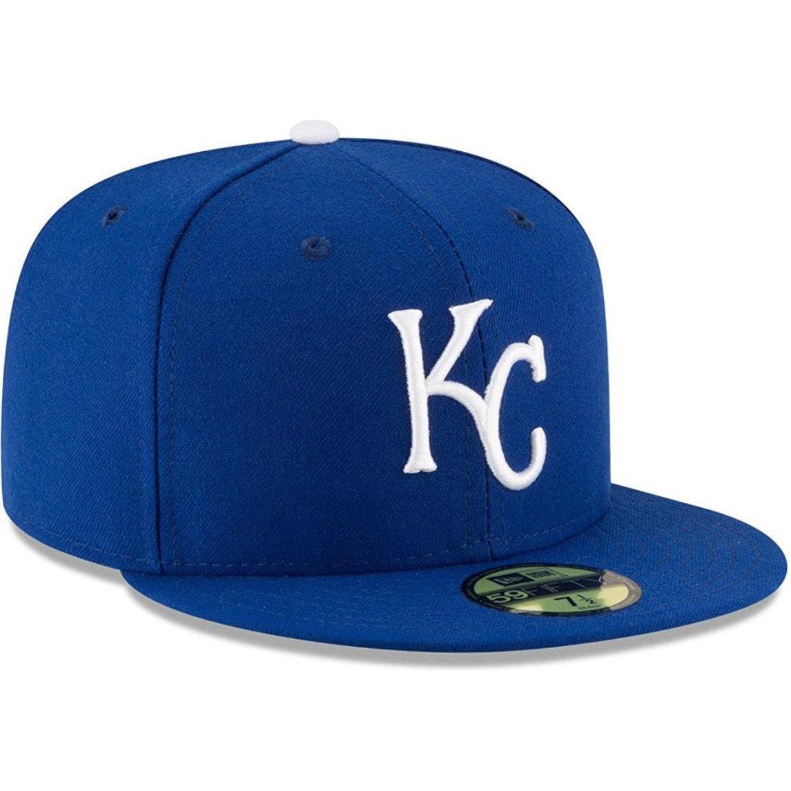 New Era, Herren, Cap, 59Fifty Cap - AUTHENTIC Kansas City Royals - 7 5/8, Blau, (7 5/8)