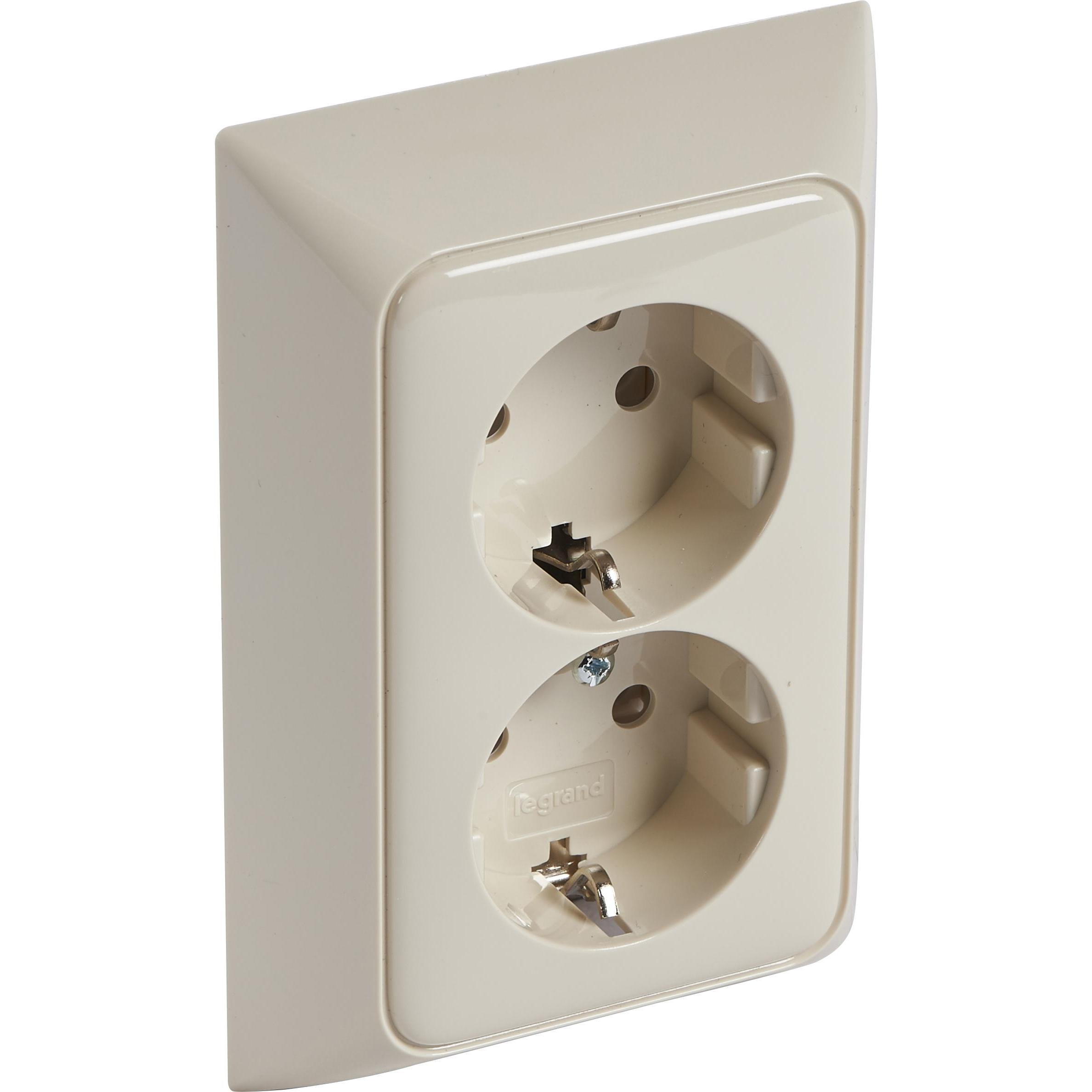 Legrand, Steckdose, CREO Schuko Voll 776123 21 MW 2fach SE für 1 Dosen