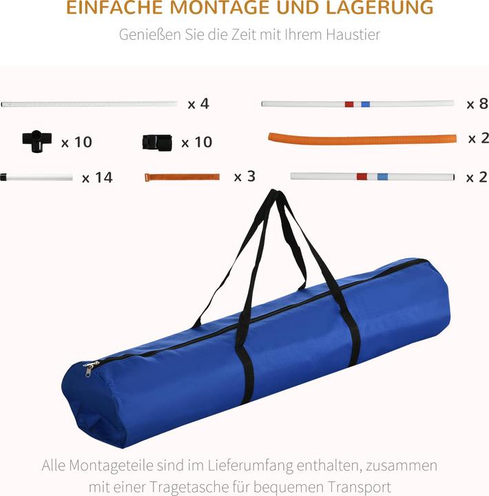 Actual product image PawHut Pet training set including bag (Agility)