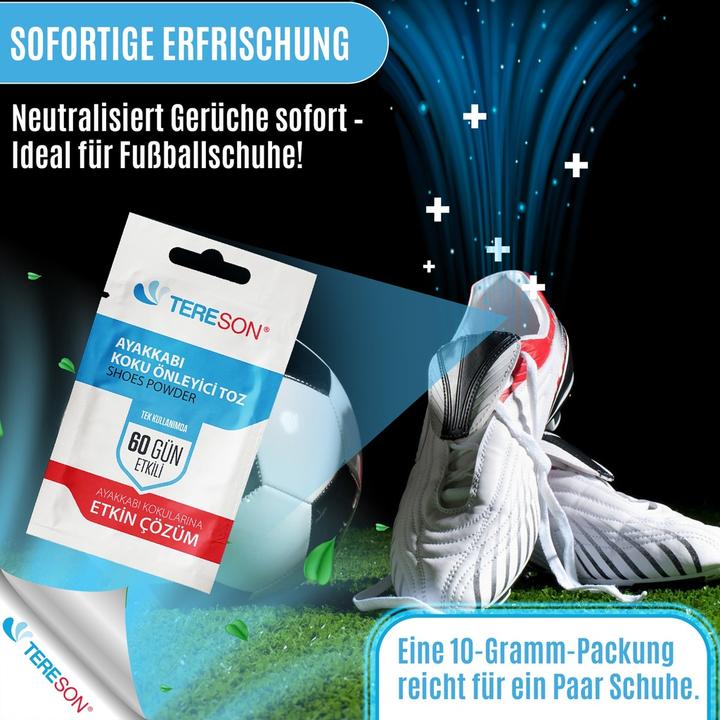 Actual product image Tereson Foot deodorant, shoe odour prevention powder, 60-day effect, pack of 10 (Foot deodorant & powder)