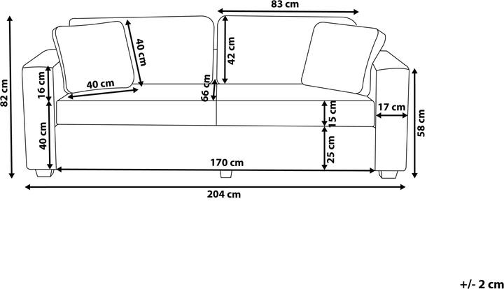 Actual product image Beliani Falun (3-seater)