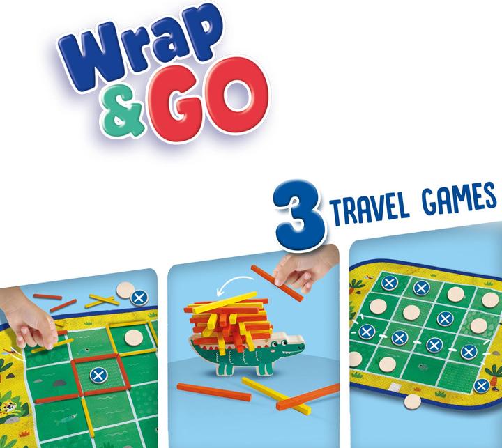 Actual product image Ses Wrap and Go Travel Games, 3in1 (German, French, English)