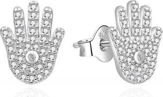 Image du produit Agato - Silver earrings with Hamsa zircons AGT-E126PW