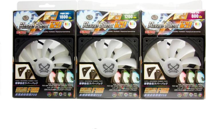 Actual product image Scythe Kaze Flex RGB PWM fan, 300-1800 rpm (120 mm, 1 x)