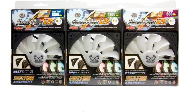 Produktbild Scythe Kaze Flex RGB PWM Lüfter, 300-1800 U/min (120 mm, 1 x)