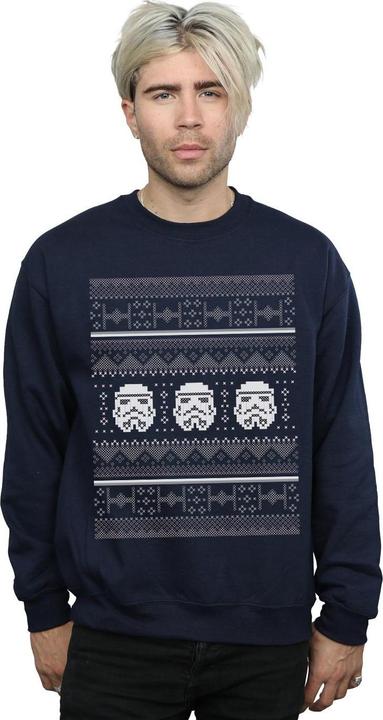 Produktbild Star Wars Stormtrooper Helmet Christmas Fair Isle Sweatshirt (3XL)