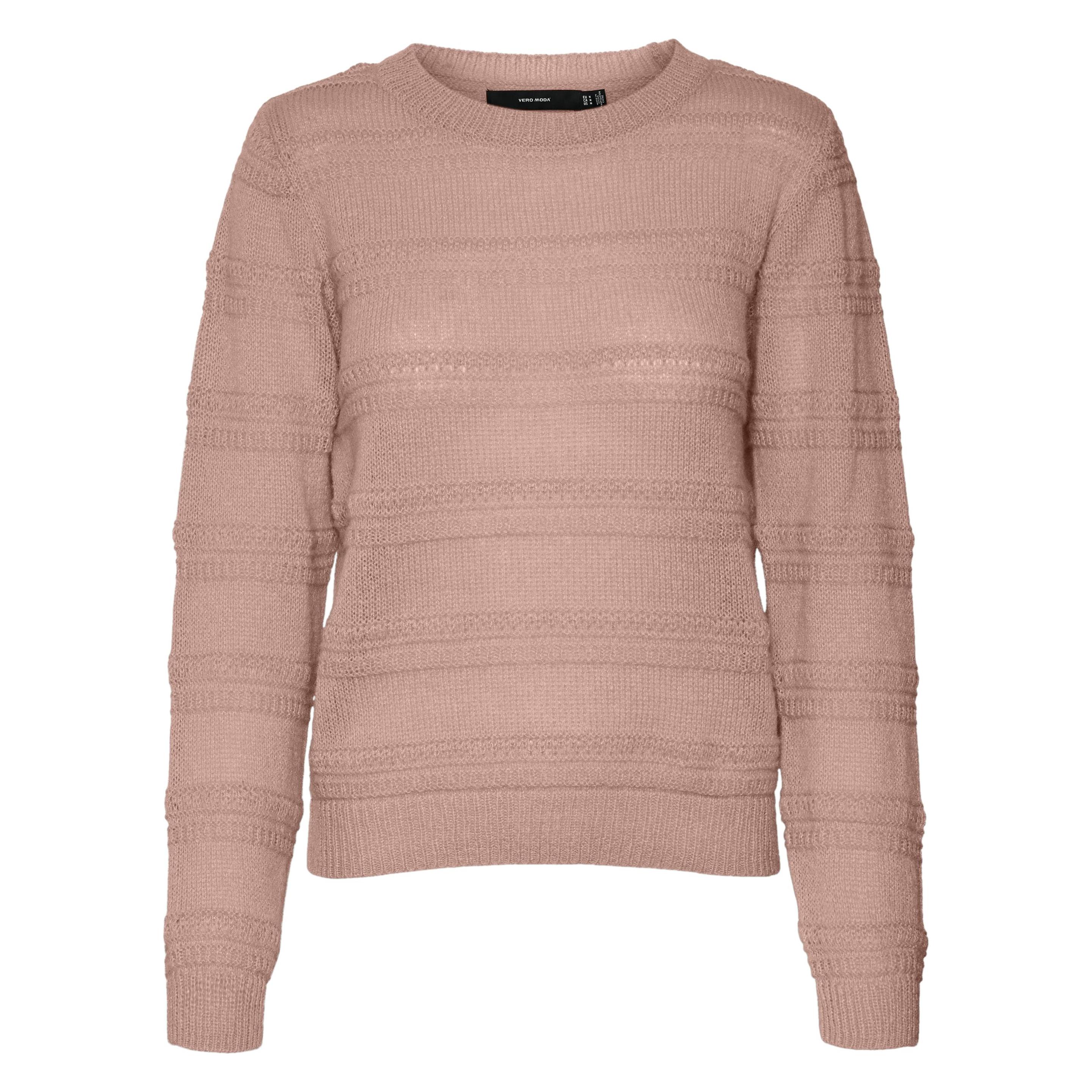 Vero Moda, Damen, Blusen, Vmmie Ls O-Neck Pullover Lt Ga, Rosa, (Xs)
