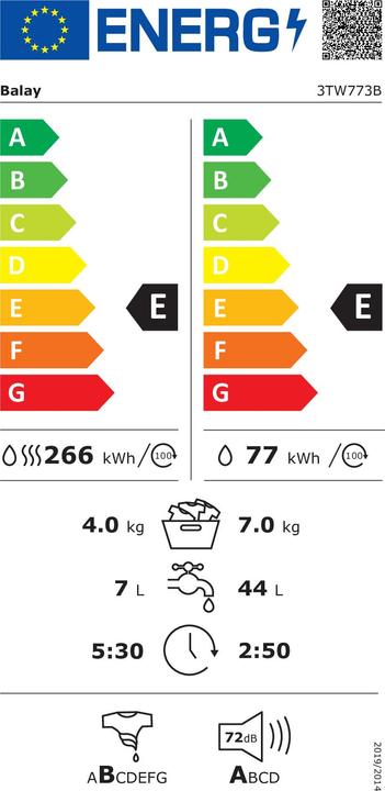 Energie-Label Balay 3TW773B