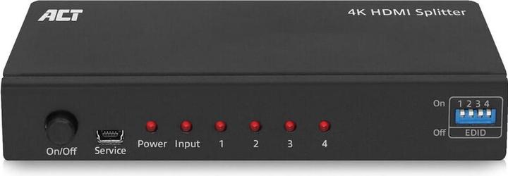 ACT 4K HDMI splitter, 1 in 4 out, EDID support