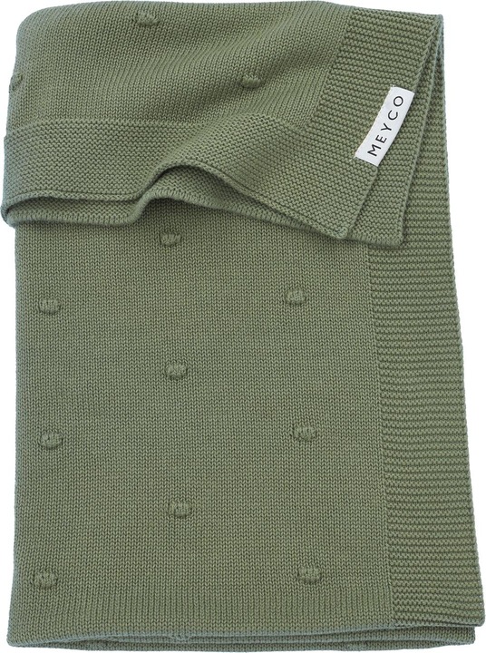 Meyco Baby blanket large Mini Knots - forest green - 100x150cm (100 x 150 cm)