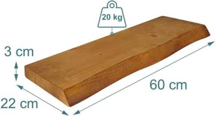 Produktbild Relaxdays Wandregal (60 x 22 x 3 cm)